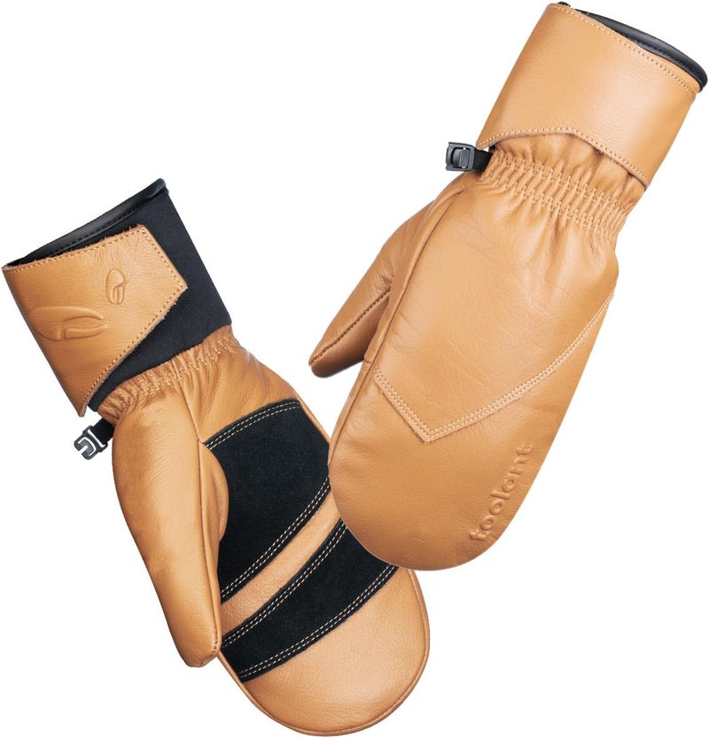 toolant Leather Ski Mittens, Winter Gifts for Men & Women, 3M Thinsulate, Waterproof & Durable for Snowboarding, Outdoors - Image 1